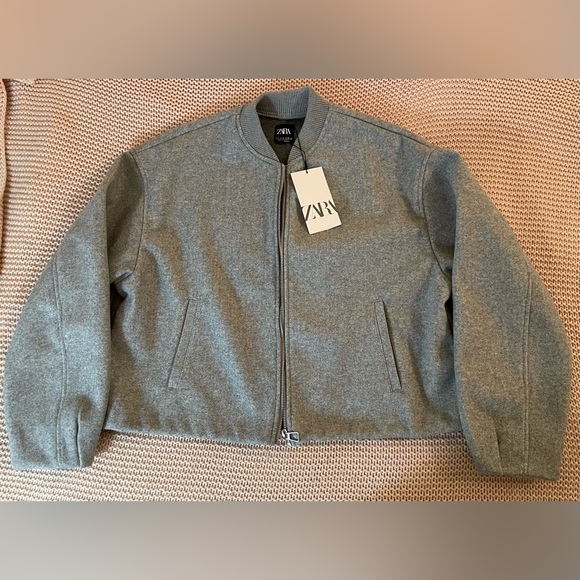 Grey Zara Bomber size s NWT - Picture 6 of 7